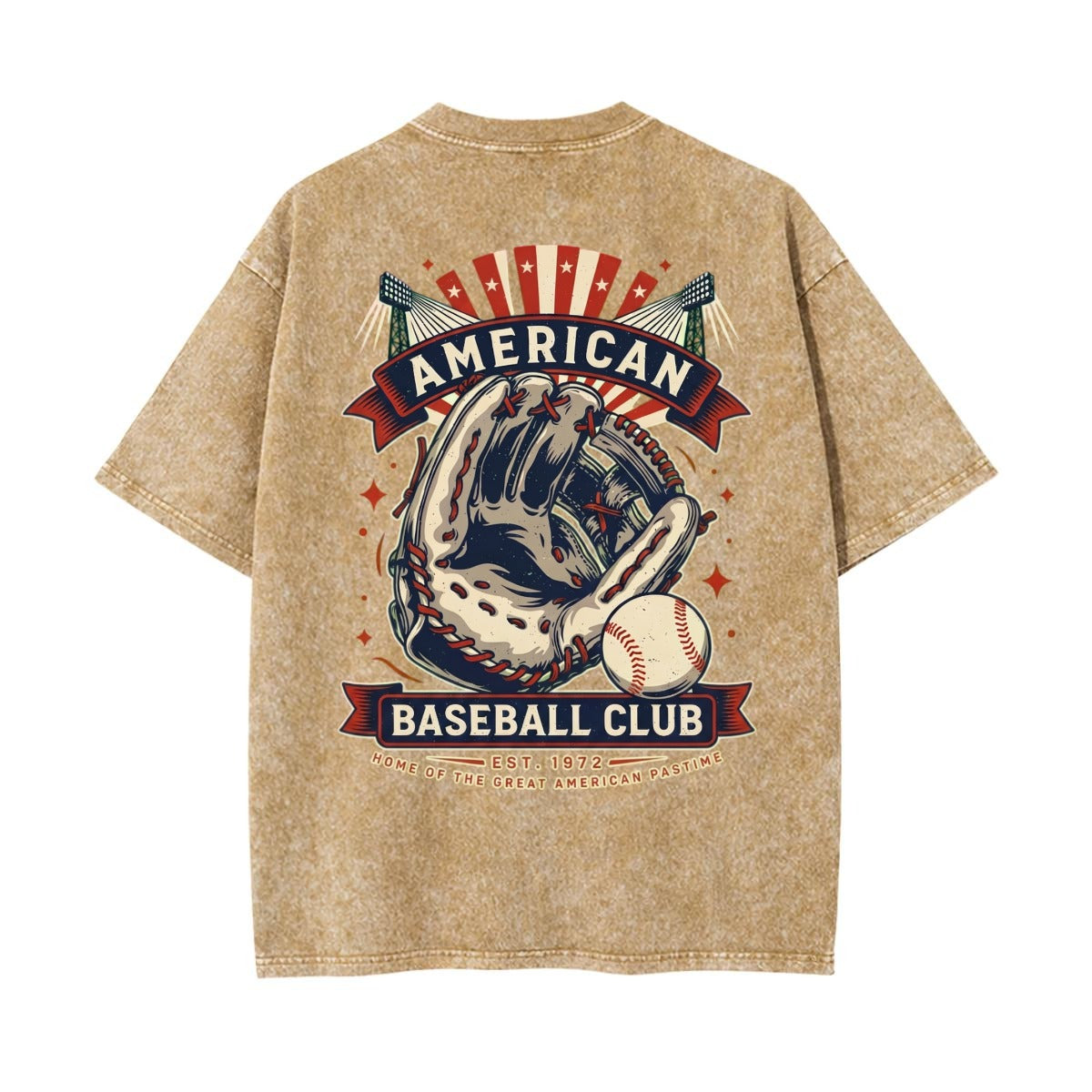 Unisex Heavyweight Washed T-shirt Printed in USA|250GSM Cotton DTG Double-sided