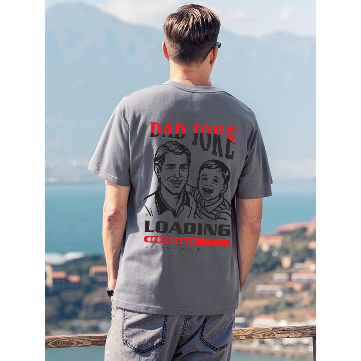 Men's T-Shirt Printed in USA|180GSM Front & Back DTF
