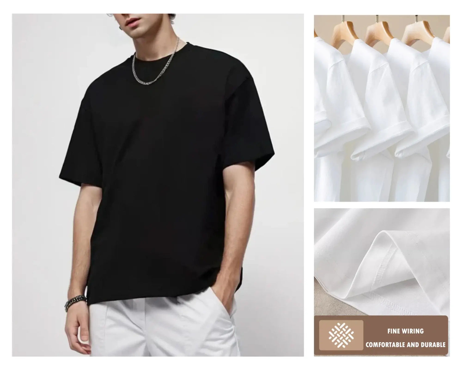 Just Plain tees in a collage image