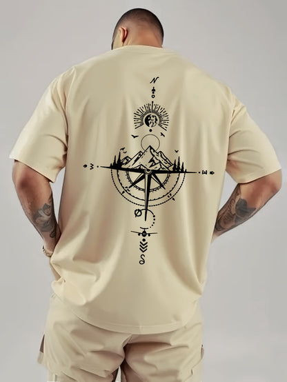 Oversized Relaxed Vintage Compass Tee
