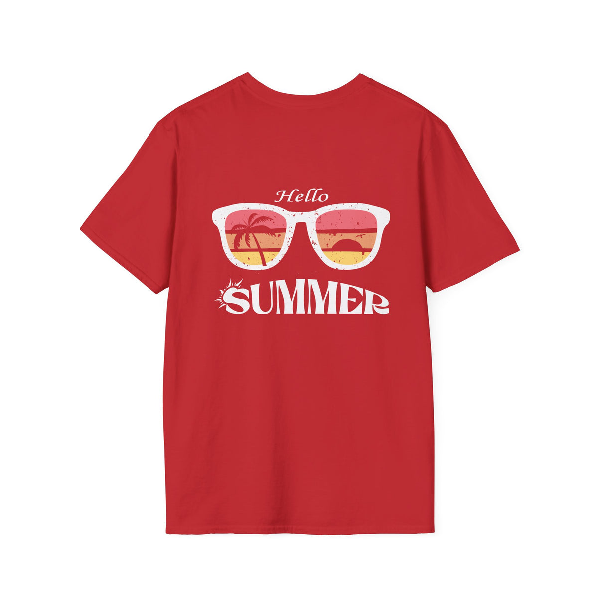 Hello Summer T-Shirt — Sunglasses Sunset Beach Graphic Tee