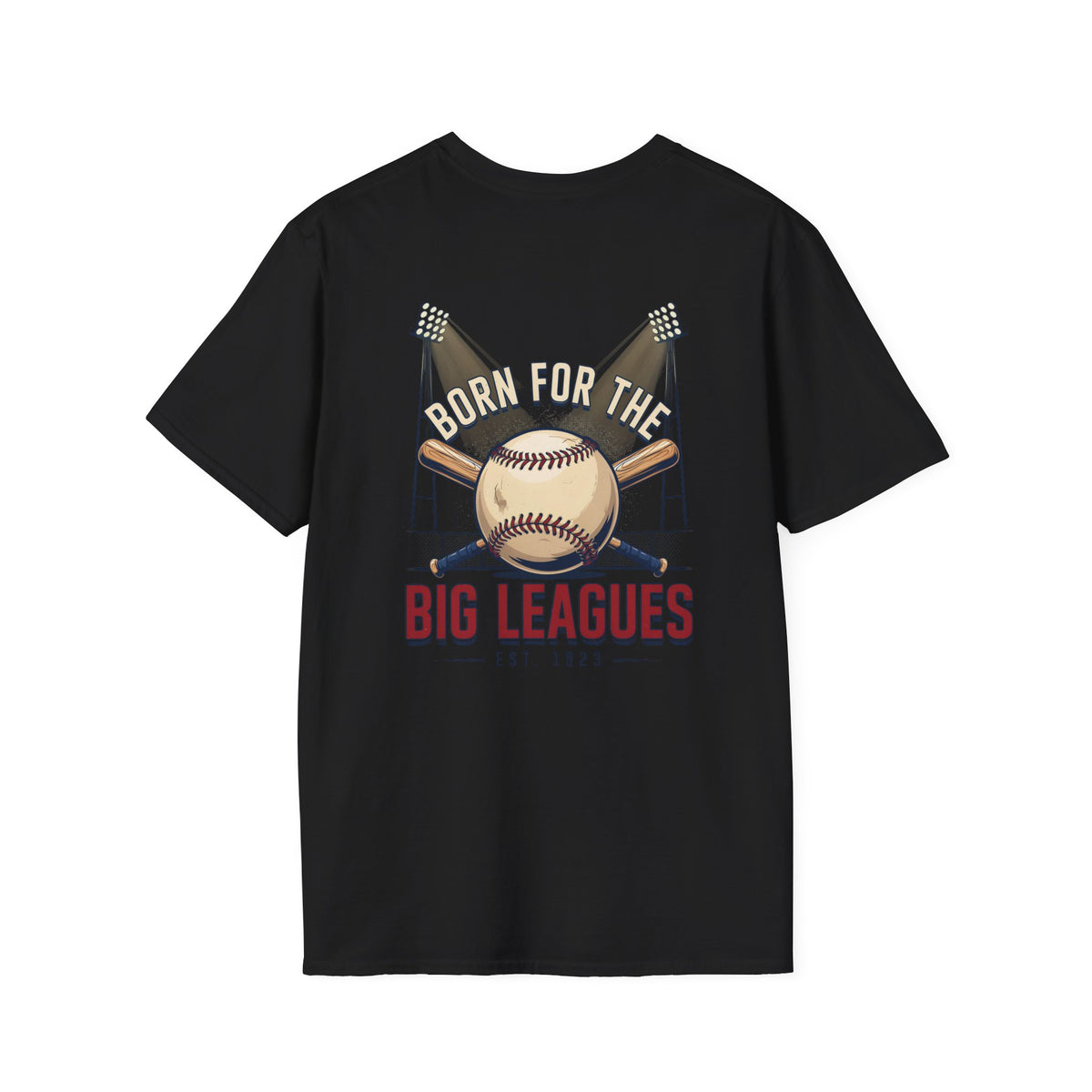 Baseball T-Shirt — "Born for the Big Leagues" Vintage Baseball Graphic Tee
