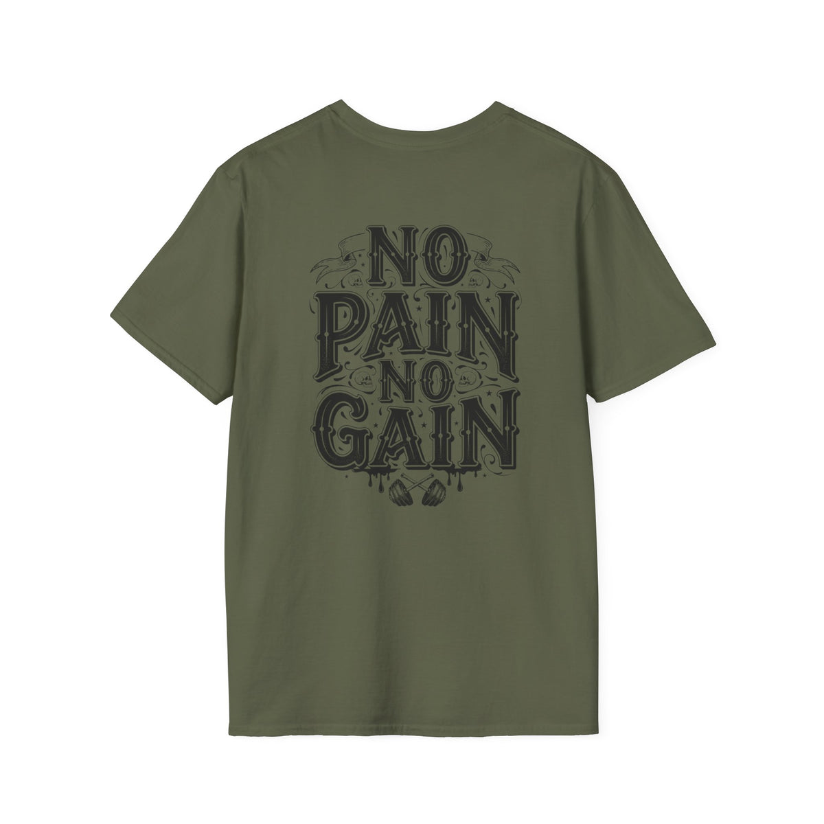No Pain No Gain T-Shirt — Motivational Gym Shirt