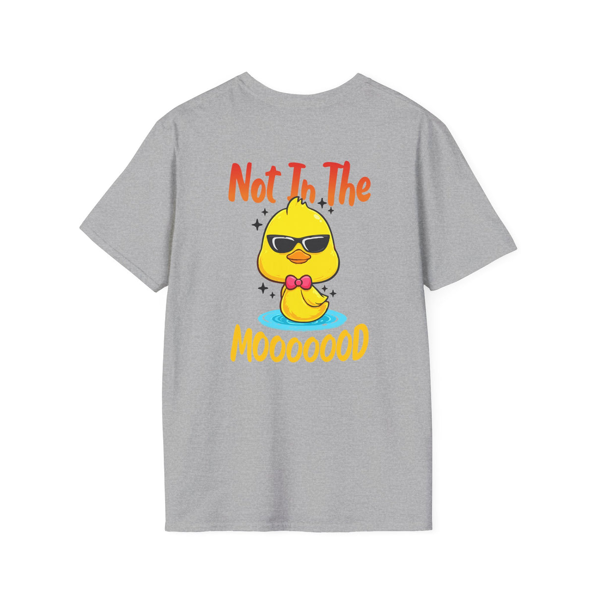 Not In The Moooood Chick Graphic T-Shirt — Cute Sunglasses Duck Tee