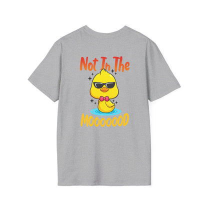 Not In The Moooood Chick Graphic T-Shirt — Cute Sunglasses Duck Tee