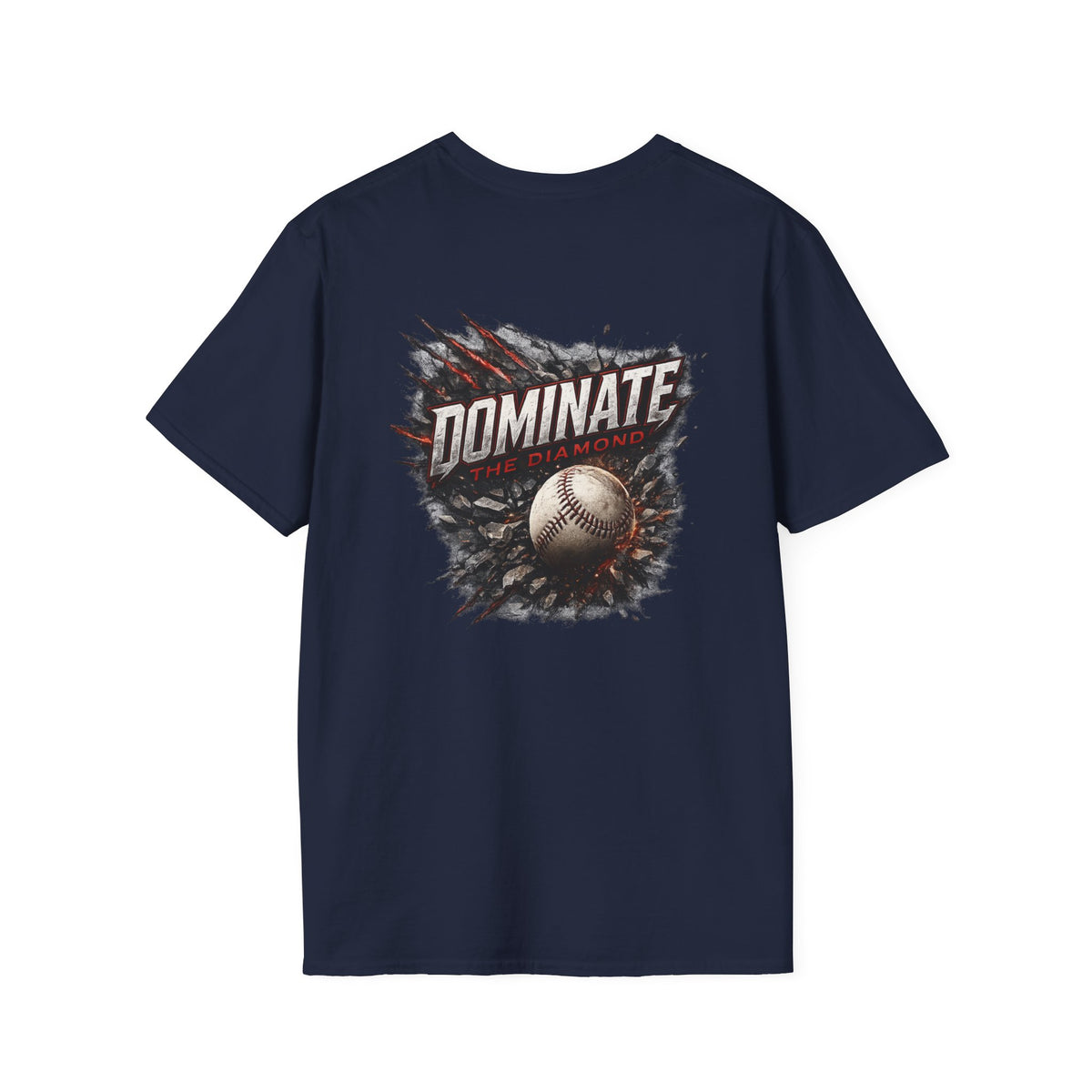 Baseball 'Dominate' Graphic T-Shirt — Back Print Sports Tee