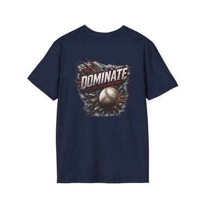 Baseball 'Dominate' Graphic T-Shirt — Back Print Sports Tee