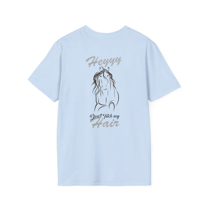 Heyyy Don’t Touch My Hair T-Shirt — Horse Line Art Graphic Tee