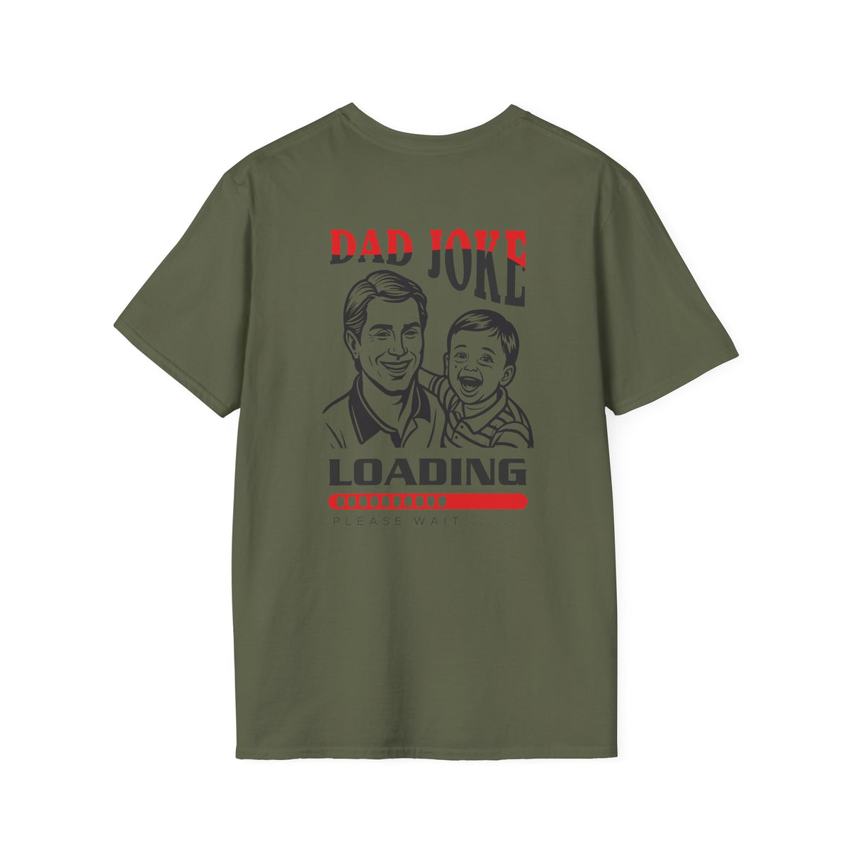 Dad Joke Loading T-Shirt — Funny Father’s Day Tee with Retro Dad & Kid Design