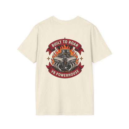 V8 Powerhouse T-Shirt – Built to Roar Muscle Car Engine Graphic Tee