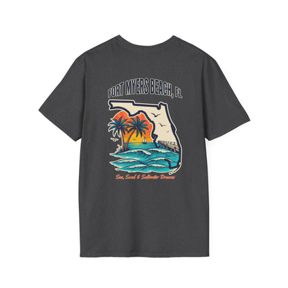 Fort Myers Beach T-Shirt — Florida Sunset Palm Beach Graphic Tee