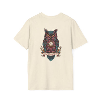 Owl Pocketwatch T-Shirt — Vintage Wise Owl Graphic Tee