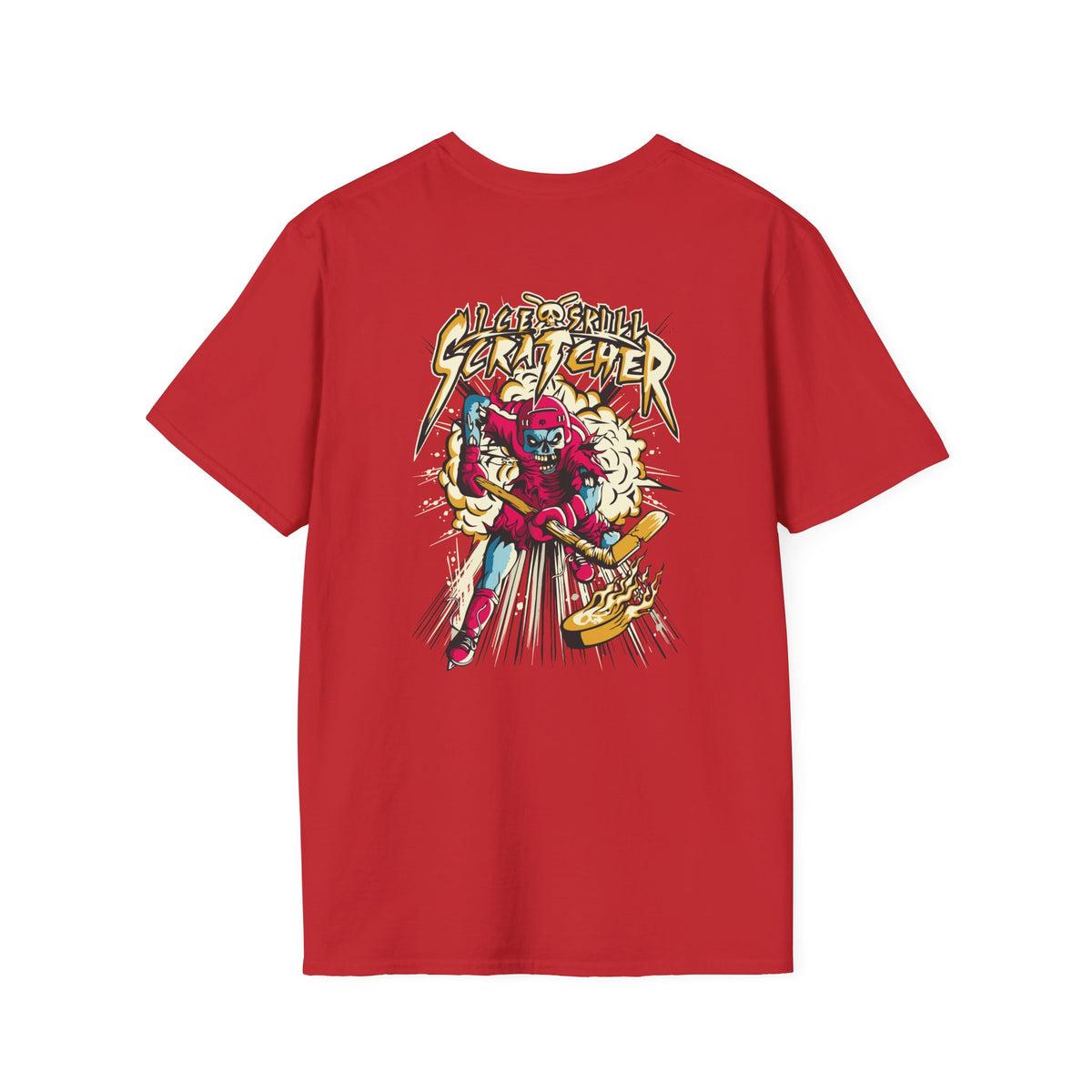 Street Gamer Graphic T-Shirt — Retro Arcade Hockey Skull Design