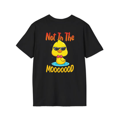 Not In The Moooood Chick Graphic T-Shirt — Cute Sunglasses Duck Tee