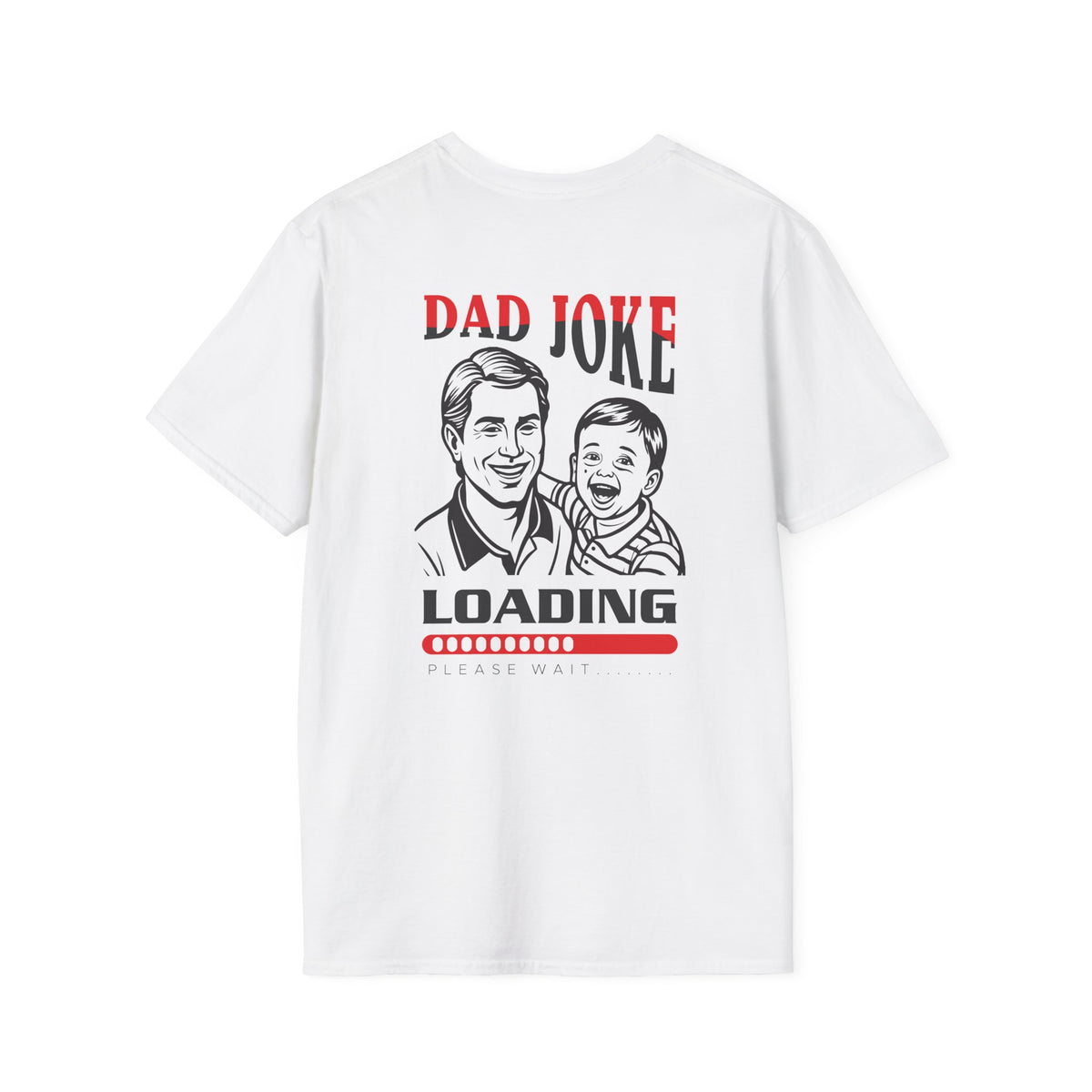 Dad Joke Loading T-Shirt — Funny Father’s Day Tee with Retro Dad & Kid Design