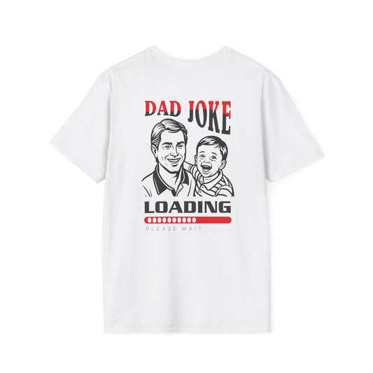 Dad Joke Loading T-Shirt — Funny Father’s Day Tee with Retro Dad & Kid Design