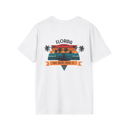 Florida Retro Palm Beach T-Shirt — Fort Myers Beach Vintage Sunset Tee