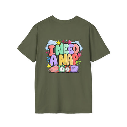 I Need A Nap T-Shirt — Cute Colorful Sleepy Graphic Tee