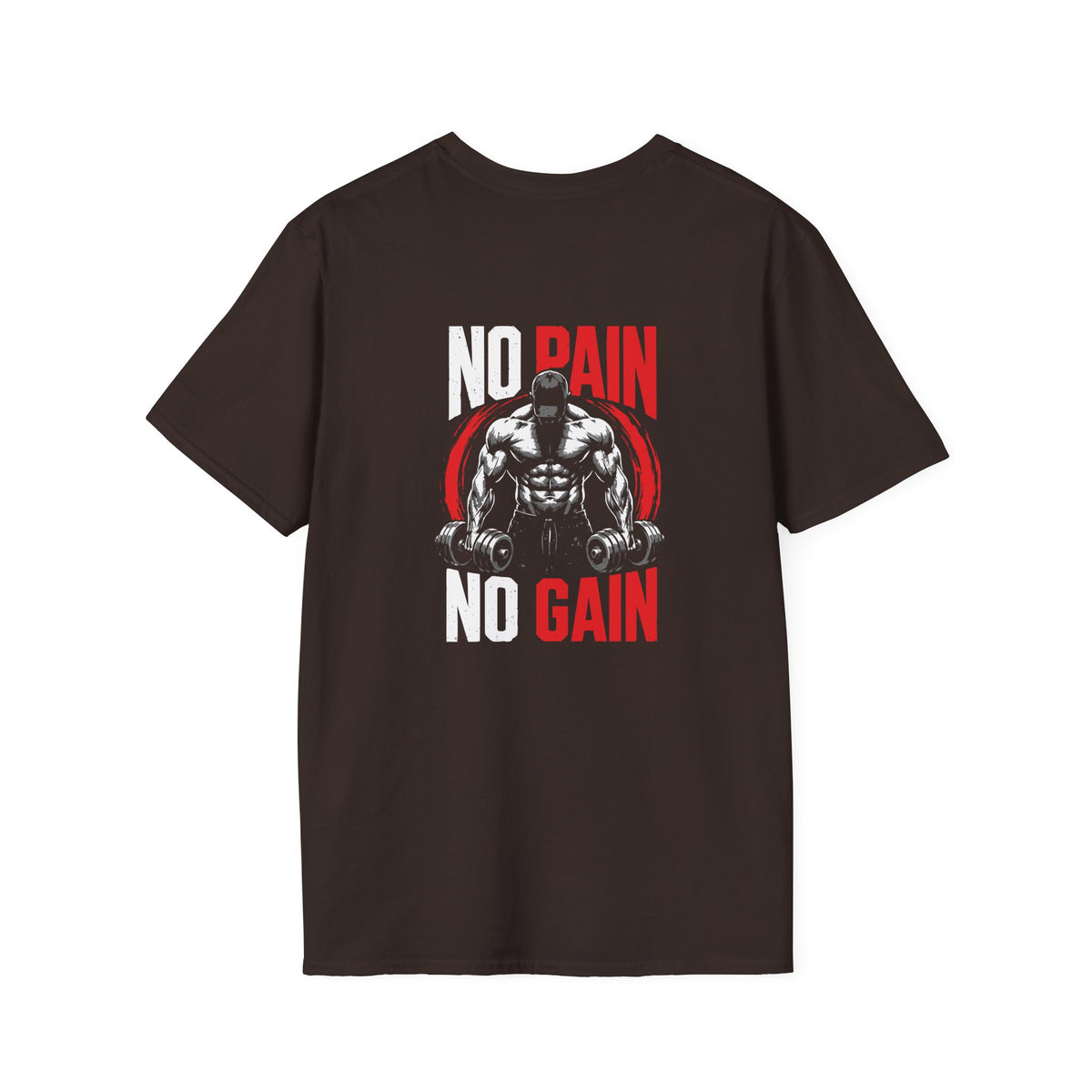 No Pain No Gain Muscle Gym T-Shirt — Motivational Weightlifting Tee