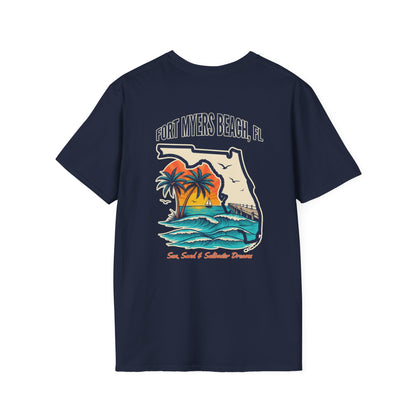 Fort Myers Beach T-Shirt — Florida Sunset Palm Beach Graphic Tee