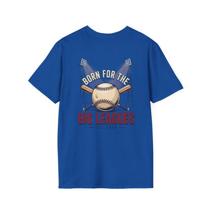 Baseball T-Shirt — "Born for the Big Leagues" Vintage Baseball Graphic Tee