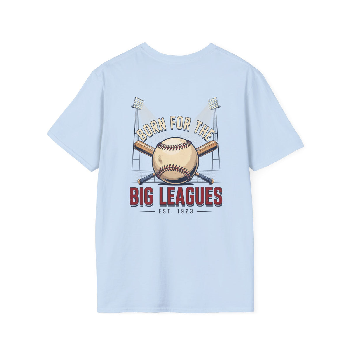 Baseball T-Shirt — "Born for the Big Leagues" Vintage Baseball Graphic Tee