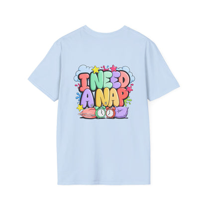 I Need A Nap T-Shirt — Cute Colorful Sleepy Graphic Tee