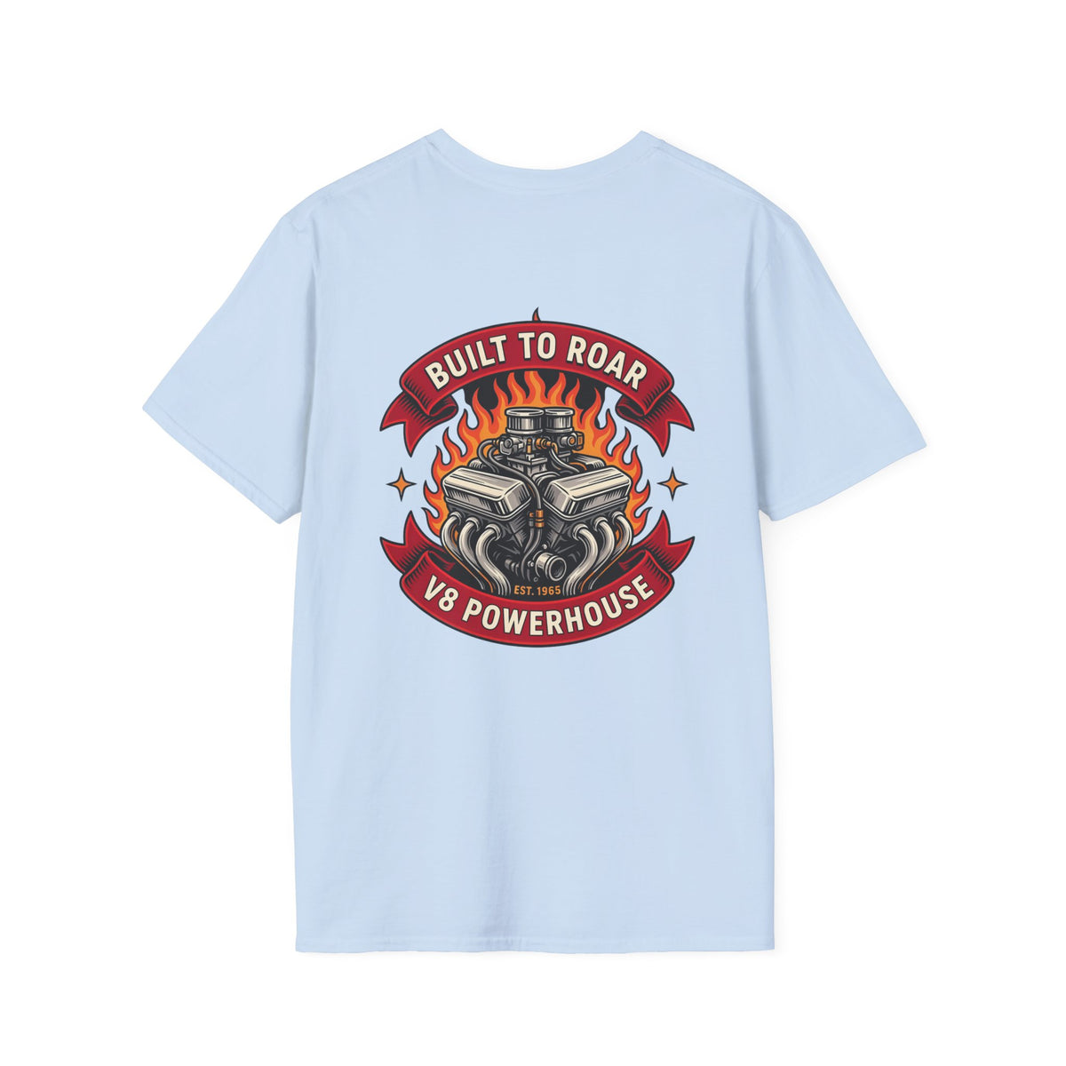 V8 Powerhouse T-Shirt – Built to Roar Muscle Car Engine Graphic Tee