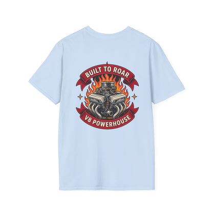 V8 Powerhouse T-Shirt – Built to Roar Muscle Car Engine Graphic Tee