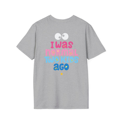 Funny "I Was Normal Two Kids Ago" T-Shirt — Playful Mom & Dad Tee
