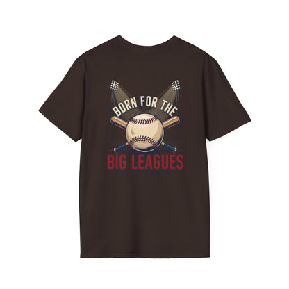 Baseball T-Shirt — "Born for the Big Leagues" Vintage Baseball Graphic Tee