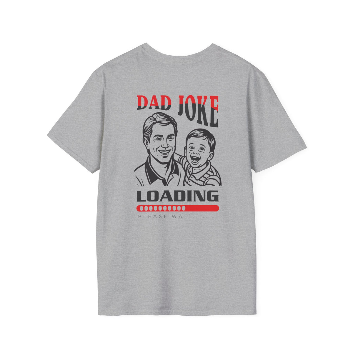 Dad Joke Loading T-Shirt — Funny Father’s Day Tee with Retro Dad & Kid Design