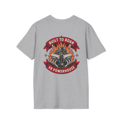 V8 Powerhouse T-Shirt – Built to Roar Muscle Car Engine Graphic Tee