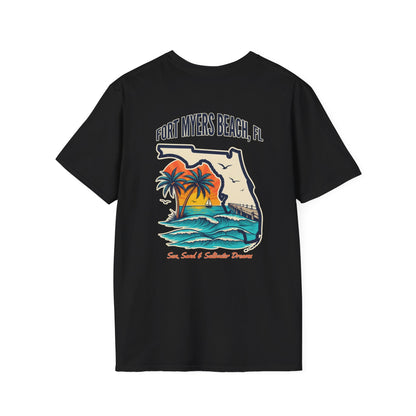 Fort Myers Beach T-Shirt — Florida Sunset Palm Beach Graphic Tee