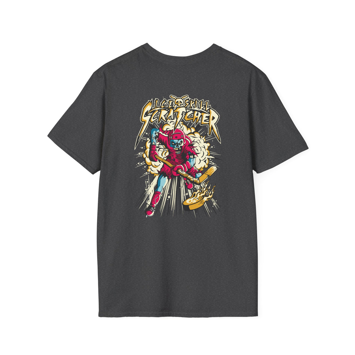 Street Gamer Graphic T-Shirt — Retro Arcade Hockey Skull Design