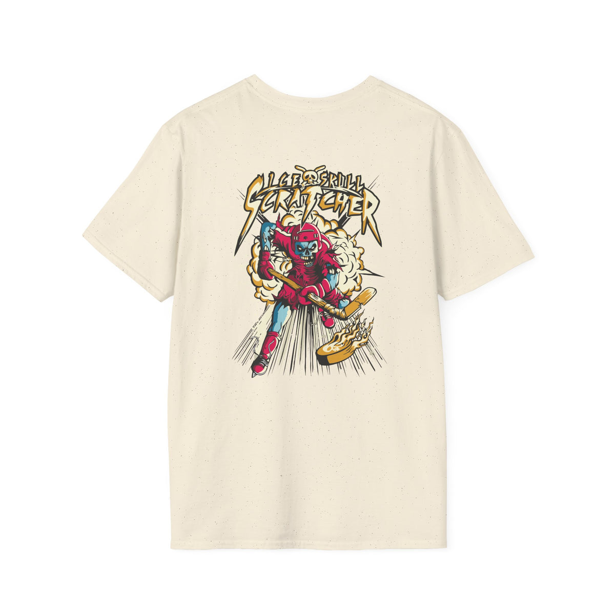 Street Gamer Graphic T-Shirt — Retro Arcade Hockey Skull Design
