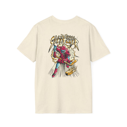 Street Gamer Graphic T-Shirt — Retro Arcade Hockey Skull Design