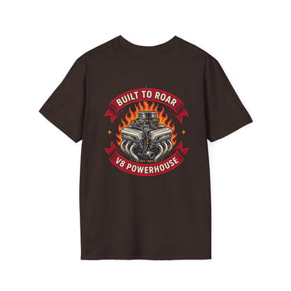 V8 Powerhouse T-Shirt – Built to Roar Muscle Car Engine Graphic Tee