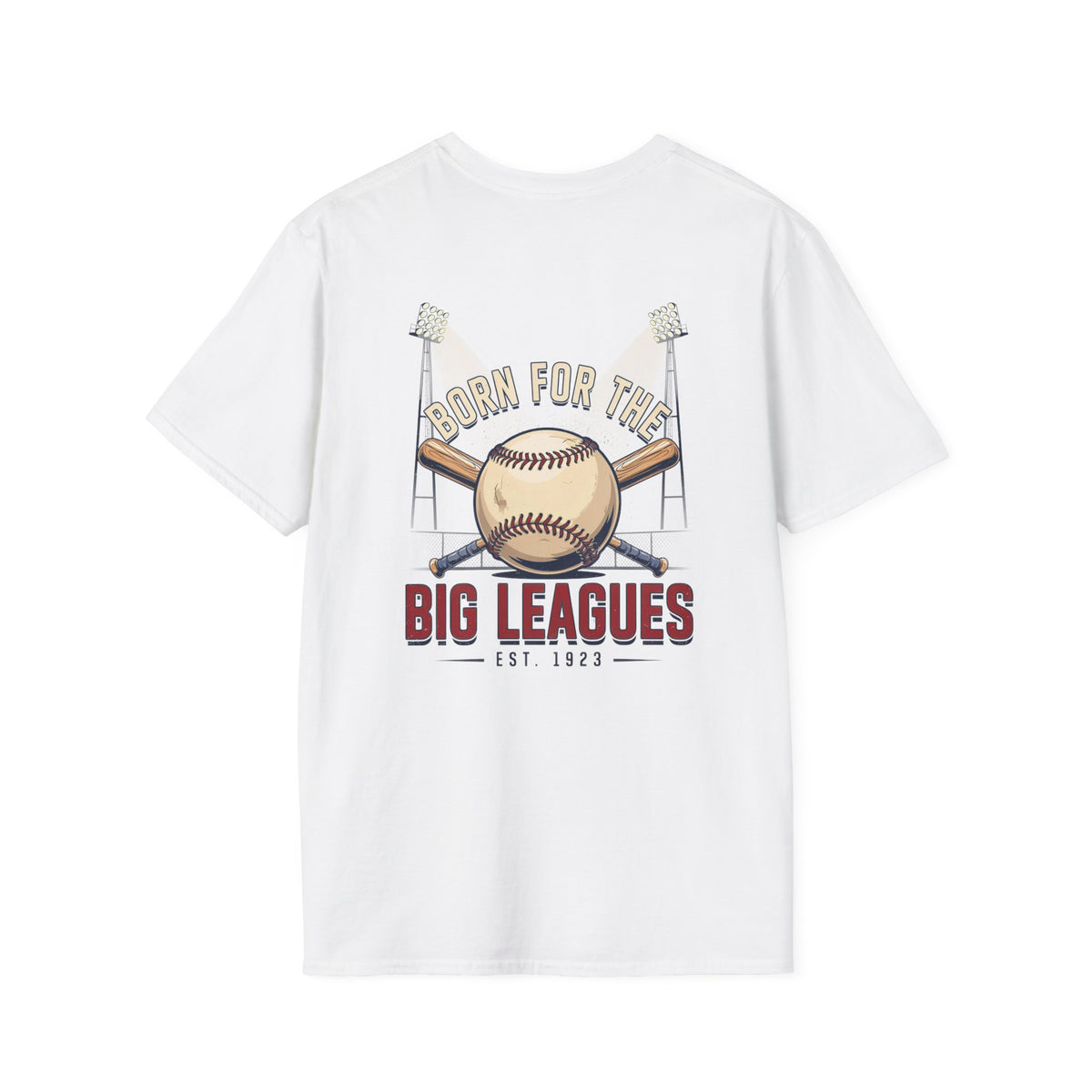 Baseball T-Shirt — "Born for the Big Leagues" Vintage Baseball Graphic Tee