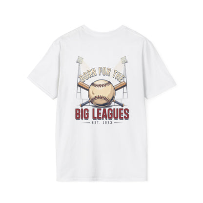 Baseball T-Shirt — "Born for the Big Leagues" Vintage Baseball Graphic Tee
