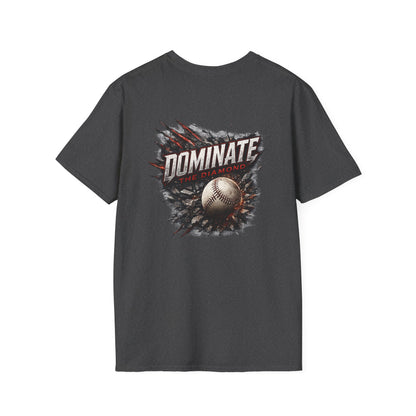 Baseball 'Dominate' Graphic T-Shirt — Back Print Sports Tee