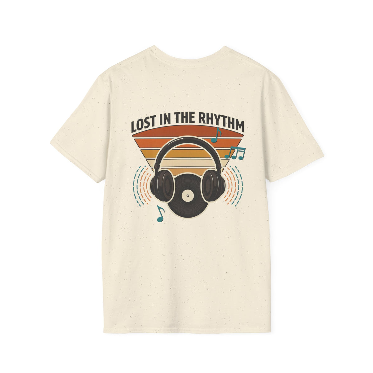 Lost in the Rhythm T-Shirt — Vintage Headphones & Vinyl Music Tee
