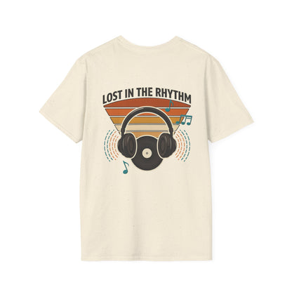 Lost in the Rhythm T-Shirt — Vintage Headphones & Vinyl Music Tee