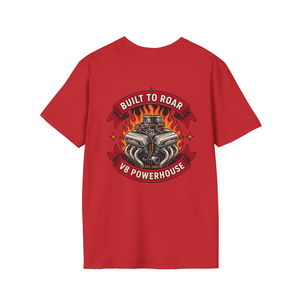 V8 Powerhouse T-Shirt – Built to Roar Muscle Car Engine Graphic Tee
