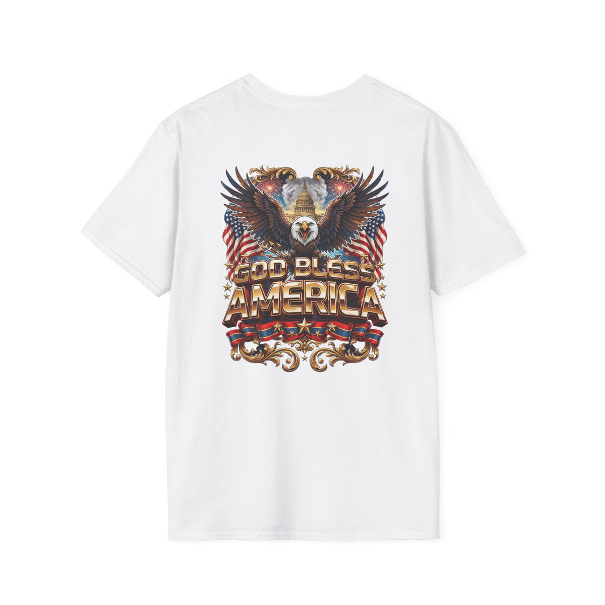 God Bless America Eagle T‑Shirt — Patriotic American Flag Design