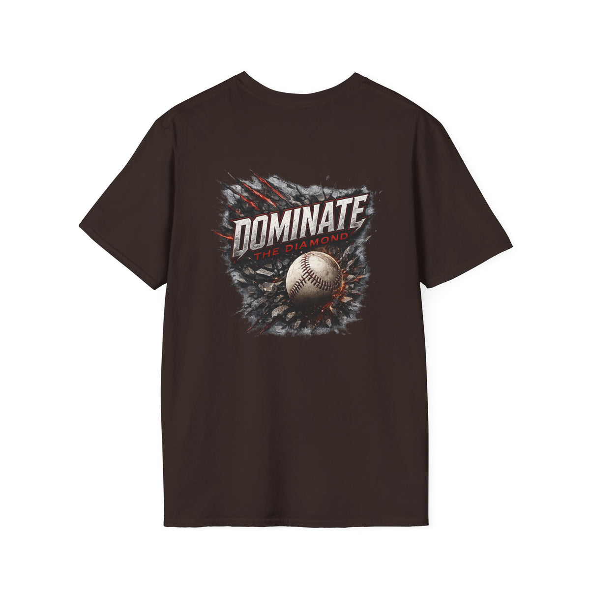 Baseball 'Dominate' Graphic T-Shirt — Back Print Sports Tee