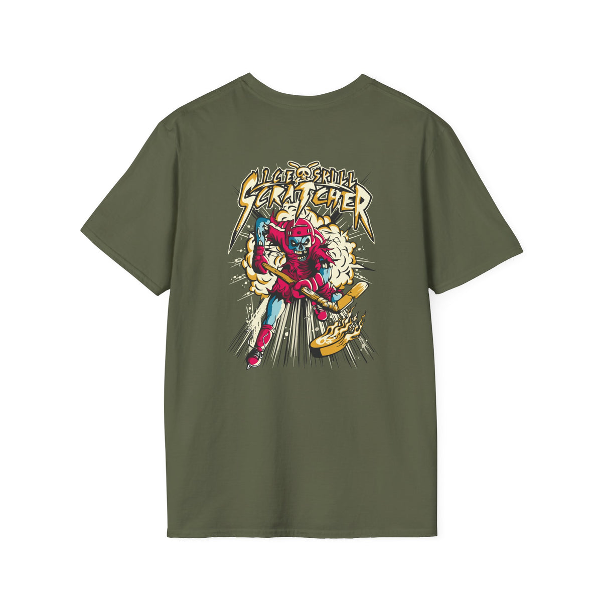 Street Gamer Graphic T-Shirt — Retro Arcade Hockey Skull Design