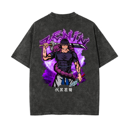 Unisex Heavyweight Washed T-shirt Printed in USA|250GSM Cotton DTG  Double-sided