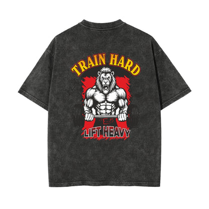 Unisex Heavyweight Washed T-shirt Printed in USA|250GSM Cotton DTG  Double-sided