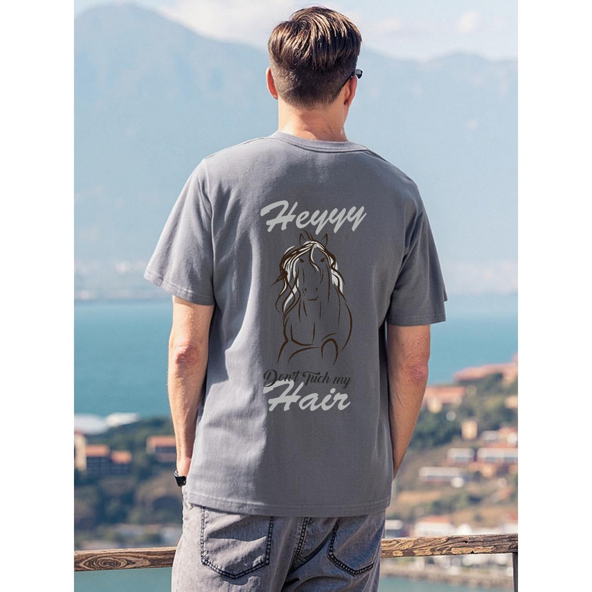 Men's T-Shirt Printed in USA|180GSM Front & Back DTF